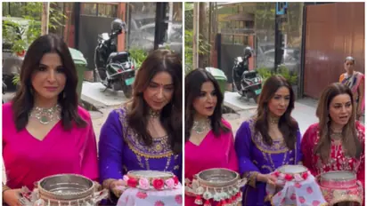 Karwa Chauth 2024: Bhavana Panday, Maheeep Kapoor, and Neelam Kothari arrive at Anil Kapoor's house