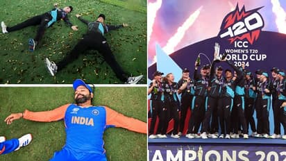 New Zealand mirror Rohit Sharm's iconic celebration after clinching Women's T20 WC title, set Internet abuzz
