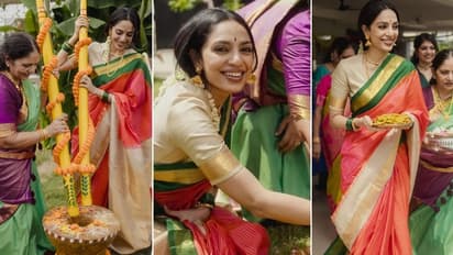 PHOTOS: Sobhita Dhulipala-Naga Chaitanya's wedding ceremonies start with Pasupu Danchatam Ceremony