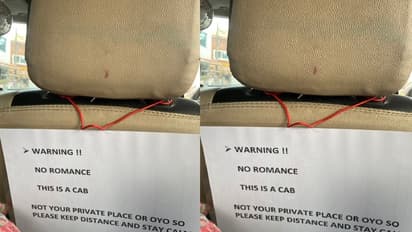 ಇದು ಓಯೋ ಅಲ್ಲ ಕಾರಿನೊಳಗೆ ನೋ ರೊಮ್ಯಾನ್ಸ್, ಕ್ಯಾಬ್ ಚಾಲಕನ ನೋಟಿಸ್‌ಗೆ ಭಾರಿ ಮೆಚ್ಚುಗೆ!