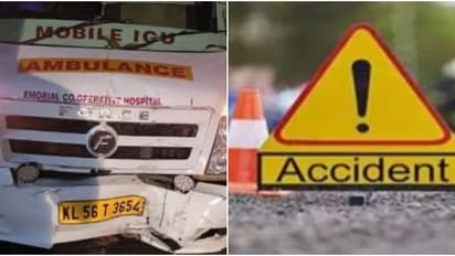 രോഗിയെ ആശുപത്രിയില്‍ എത്തിച്ച് മടങ്ങിയ ആംബുലന്‍സ് നിയന്ത്രണം വിട്ട് മറിഞ്ഞു; ഡ്രൈവര്‍ക്ക് പരിക്ക്