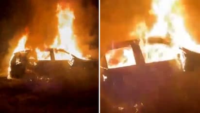 28-year-old real estate professional burnt alive inside car in Greater Noida, police suspect murder (WATCH)