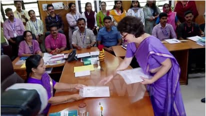 Kerala: Priyanka Gandhi files nomination for Wayanad bypoll in presence of family members, party leaders