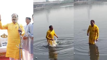 ಯಮುನಾ ನದಿಯಲ್ಲಿ ಮುಳುಗಿ ಪ್ರತಿಭಟಿಸಿದ ಬಿಜೆಪಿ ರಾಜ್ಯಾಧ್ಯಕ್ಷ ಆಸ್ಪತ್ರೆ ದಾಖಲು!