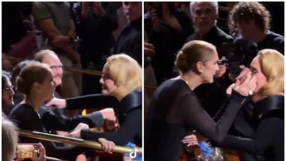 Adele, Celine Dion share an emotional reunion on stage in Las Vegas [WATCH]