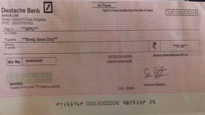HILARIOUS! Man claims Amazon sent him a Rs 97 refund as cheque, viral post leaves Internet in splits