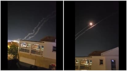 Israeli air defenses launch interceptor missiles at drones targeting civilians in southern Israel (WATCH)
