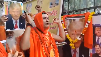 US elections: Hindu priests in Delhi hold hawan for Donald Trump's victory against Kamala Harris (WATCH)