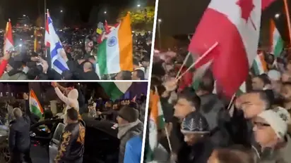 India-Canada tensions: Thousands of Hindus protest in Brampton after attack, chant 'Bharat Mata ki Jai'; WATCH