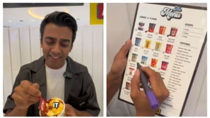 ബിരിയാണി ഫ്ലേവർ ഐസ്ക്രീം കഴിച്ചിട്ടുണ്ടോ? വീഡിയോയുമായി യുവാവ്