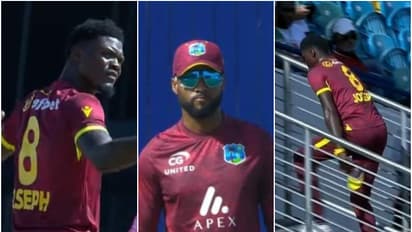 ക്യാപ്റ്റന്റെ തീരുമാനത്തില് അതൃപ്തി; അല്സാരി ജോസഫ് മത്സരത്തിനിടെ വഴക്കിട്ട് ക്രുദ്ധനായി ഗ്രൗണ്ട് വിട്ടു