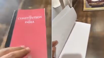 'Did Ambedkar give India only cover?': BJP blasts Congress over 'blank' Constitution copies (WATCH)