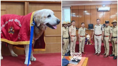 ಪೊಲೀಸ್ ನಿವೃತ್ತಿ ಹೊಂದಿದ ಶ್ವಾನ ಪೃಥ್ವಿಗೆ ಗೌರವಯುತ ಬೀಳ್ಕೊಡುಗೆ