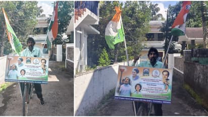 ഒക്ടോബർ 26 ന് ആന്ധയിൽ നിന്ന് തുടങ്ങി, സൈക്കിൾ ചവിട്ടി ശ്രീനിവാസലു വയനാടെത്തി; പ്രിയങ്കക്ക് വേണ്ടി പ്രചരണം