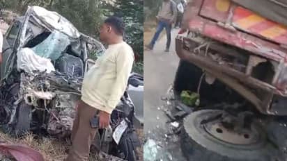 ഡ്രൈവർ ഉറങ്ങിപ്പോയി, നിർത്തിയിട്ടിരുന്ന ട്രക്കിലേക്ക് കാർ ഇടിച്ച് കയറി, ഒരു കുടുബത്തിലെ 5 പേർ മരിച്ചു
