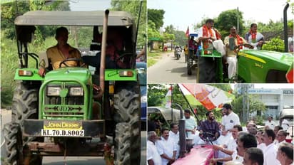ട്രോളിയില് നിന്ന് ട്രാക്ടറിലേക്ക്, പാലക്കാട്ടെ കര്ഷകരുടെ പ്രശ്നം പ്രചരണവിഷയമാക്കി യുഡിഎഫും ബിജെപിയും രംഗത്ത്