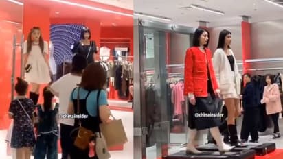 ഓരോരോ ഐഡിയകളേ; ജീവനുള്ള മോഡലുകളല്ലേ ആ ട്രെഡ്‍മില്ലിൽ നടക്കുന്നത്? വൈറലായി വീഡിയോ 