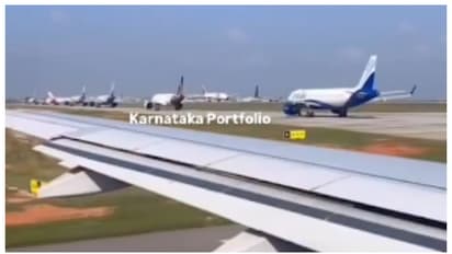 റോഡില്‍ മാത്രമല്ല, ബെംഗളൂരു വിമാനത്തവള റണ്‍വെയിലും ട്രാഫിക് ജാം; വീഡിയോ വൈറല്‍ 