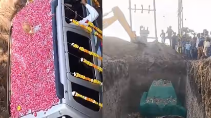 4 ല​ക്ഷം ചെലവ്, 1500 ആളുകൾ, പൂക്കളും പ്രാർത്ഥനയും, കാറിന് സംസ്കാരച്ചടങ്ങ് നടത്തി കുടുംബം