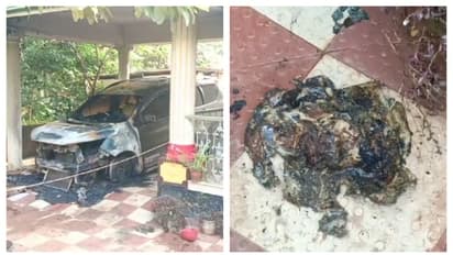 അർധരാത്രി ഉഗ്രശബ്ദം കേട്ട് വീട്ടുകാർ; കണ്ടത് നിന്നുകത്തുന്ന കാർ; ആറ്റിങ്ങലിൽ എറിഞ്ഞത് പെട്രോൾ പന്തം, അന്വേഷണം