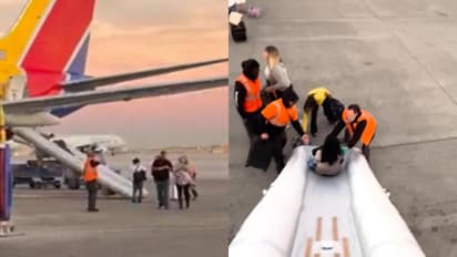 ബാറ്ററിക്ക് തീ പടർന്നു, ക്യാബിനിൽ തീയും പുകയും, എമർജൻസി വാതിലിലൂടെ യാത്രക്കാർ പുറത്തേക്ക്, ഒഴിവായത് വൻദുരന്തം