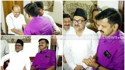 സന്ദീപ് വാര്യർ പാണക്കാട്, സ്വീകരിച്ച് മുസ്ലിംലീഗ് നേതാക്കൾ; ലീഗിനെ കൂടി ബഹുമാനിക്കണമെന്ന് സുധാകരൻ 