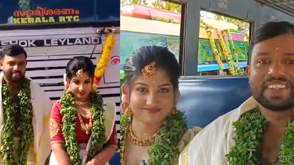 നിവേദനം നൽകി നേടിയ സർവീസ്, അതേ കെഎസ്ആർടിസി ബസിൽ മൊട്ടിട്ട പ്രണയം; ലൈഫിന് ഡബിൾ ബെല്ലടിച്ച് അമലും അഭിജിതയും
