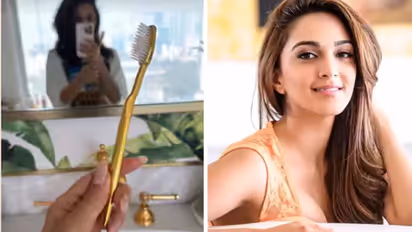 कियारा आडवाणी ने शेयर की गोल्डन टूथब्रश की तस्वीर, यूजर ने लगा दी क्लास
