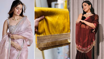 Old Saree Makeover by Applying 7 laces in cheap Cost