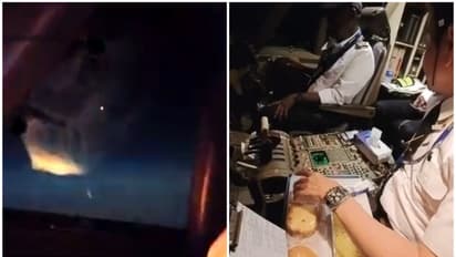 'Multiple UFOs' dancing': Pilots capture breathtaking footage of lit up sky from jet flying over Egypt (WATCH)