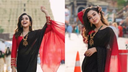 സാരിയിൽ സ്റ്റൈലായി ആലീസ് ക്രിസ്റ്റി; ചിത്രങ്ങൾ