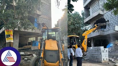 ಮಹದೇವಪುರದಲ್ಲಿ ಜೆಸಿಬಿ ಘರ್ಜನೆ: 4 ಅಂತಸ್ತಿನ ಅನಧಿಕೃತ ಕಟ್ಟಡ ತೆರವುಗೊಳಿಸಿದ ಬಿಬಿಎಂಪಿ