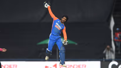 Tilak Varma smashes 151 off 67 balls, sets world record with 3rd consecutive century