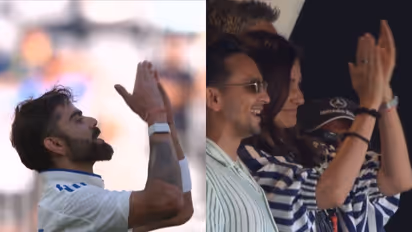 IND vs AUS, Perth Test: Virat Kohli's 30th Test ton puts India on top; WATCH flying kisses to Anushka