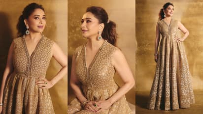 ഗോള്ഡന് ഗൗണില് മനോഹരിയായി മാധുരി ദീക്ഷിത്; ചിത്രങ്ങള് വൈറല്