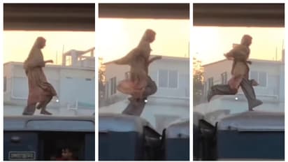 'ഓടുന്ന ട്രെയിനിന് മുകളില്‍, എതിര്‍വശത്തേക്ക് ഓടുന്ന യുവതി'; വീഡിയോ കണ്ട് ഞെട്ടി സോഷ്യൽ മീഡിയ 