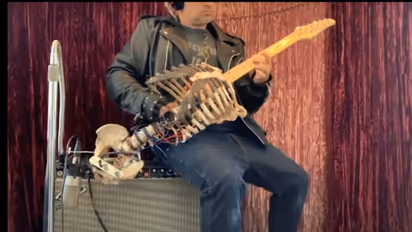 BIZARRE! YouTuber makes guitar out of dead uncle's SKELETON, pays tribute to him with a song (WATCH)