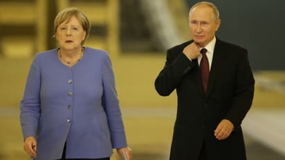 'എനിക്കറിയില്ലായിരുന്നു, ക്ഷമിക്കൂ': ആഞ്ചല മെർക്കലിനെ ഭയപ്പെടുത്താൻ നായയെ ഉപയോഗിച്ചെന്ന ആരോപണം തള്ളി പുടിൻ