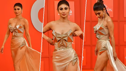 PHOTOS: Mouni Roy gets trolled for her daring thigh-high slit gown; fan calls it 'worst dress'