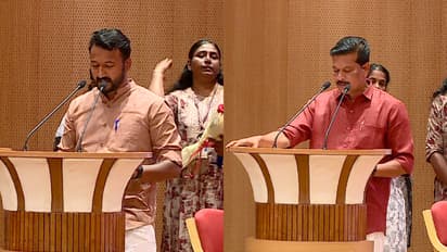 പുതിയ എംഎൽഎമാര് സത്യപ്രതിജ്ഞ ചെയ്ത് ചുമതലയേറ്റു; സഗൗരവം യുആര് പ്രദീപ്, ദൈവനാമത്തിൽ രാഹുൽ മാങ്കൂട്ടത്തിൽ