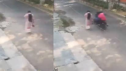 പട്ടാപ്പകൽ യുവതിയെയും വലിച്ചിഴച്ചുകൊണ്ട് ബൈക്ക്, നടുക്കുന്ന സിസിടിവി ദൃശ്യങ്ങൾ, അക്രമം മോഷണത്തിനിടെ