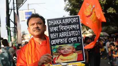 'Stop atrocities on Hindus': Monks submit memorandum to Bangladesh mission, urge PM Modi to take legal steps