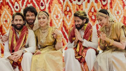 Naga Chaitanya, Sobhita Dhulipala Wedding PHOTOS OUT: Actress dons golden kanjivaram saree