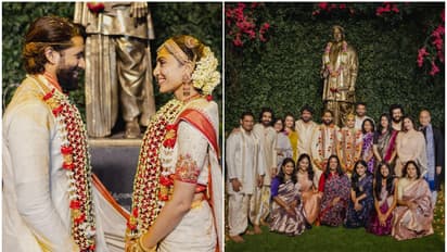 Sobhita Dhulipala-Naga Chaitanya Wedding: Couple looks into each others eye; poses with family in LATEST pics