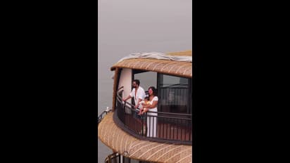 கடலும், காதலும்! வியக்க வைக்கும் அமலா பாலின் முதல் வெட்டிங் டே செலிபிரேஷன்