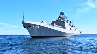 Indian Navy commissions stealth guided missile frigate INS Tushil in Russia