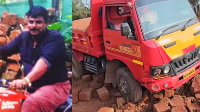 ഡ്രൈവർ കുഴഞ്ഞുവീണ് മരിച്ചു, ലോറി നിയന്ത്രണം വിട്ട് മുന്നോട്ട് നീങ്ങി, ക്വാറിയിലെ 3 തൊഴിലാളികൾക്ക് പരിക്ക്