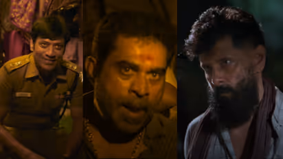 വിക്രമിനൊപ്പം കസറാൻ സൂരാജ്, ഒപ്പം എസ് ജെ സൂര്യയും; ത്രസിപ്പിച്ച് 'വീര ധീര ശൂരൻ' ടീസർ 