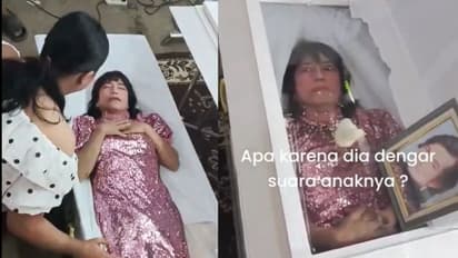 ಶವ ಪೆಟ್ಟಿಗೆ ಒಳಗಿನಿಂದಲೇ ಕಣ್ತೆರೆದು ನೋಡಿದ ಮೃತ ಮಹಿಳೆ: ವಿಡಿಯೋ ವೈರಲ್!