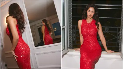 Disha Patani SLAYS in red; shares SUPER glam photos on Instagram [PICTURES]